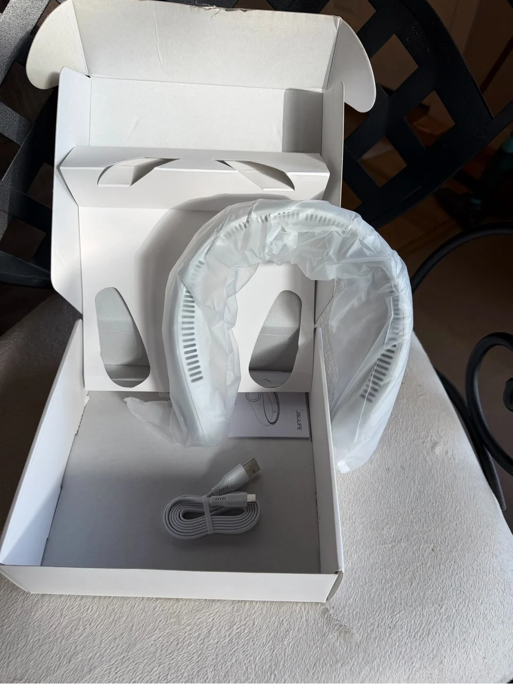 Wireless Neckband Fan - Light Gray